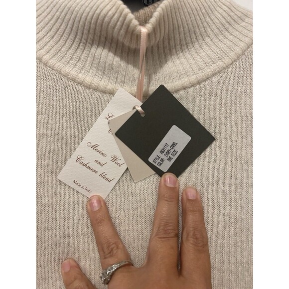 New Note di Anita Made in Italy Wool & Cashmere blend Sweater Poncho One Size - Picture 2 of 5